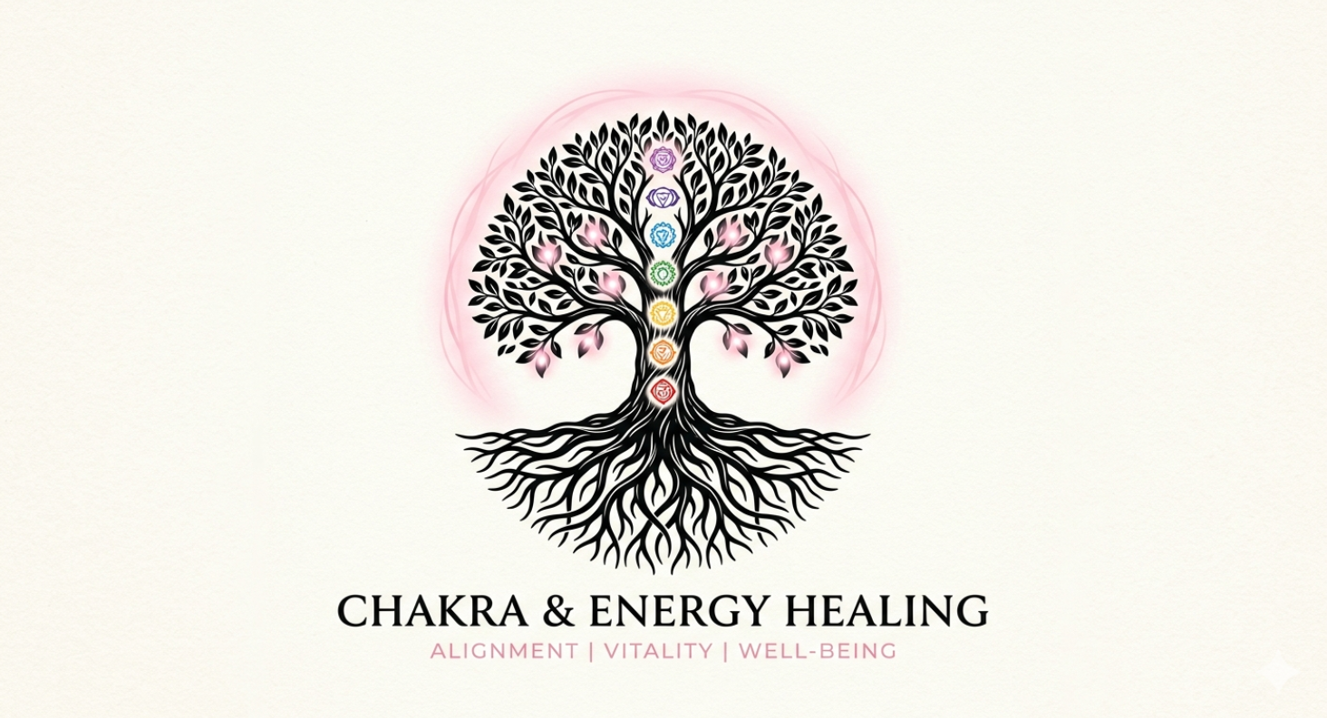 Energy Chakra and Healing tree logo
